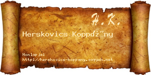 Herskovics Koppány névjegykártya